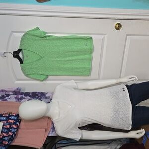 Under Armour 2 Pack Green White Medium Short Sleeve Tee Shirts